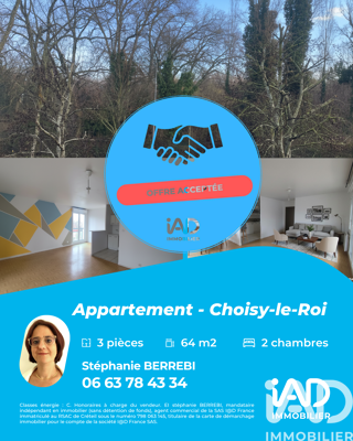  Appartement � vendre 3 pi�ces 63 m�