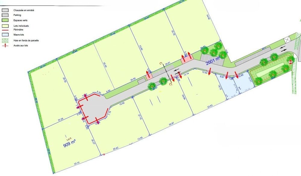 Vente Terrain Vente Terrain à bâtir 909 m&sup2; Montech