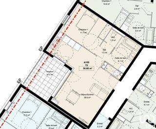  Appartement à vendre 2 pièces 50 m²
