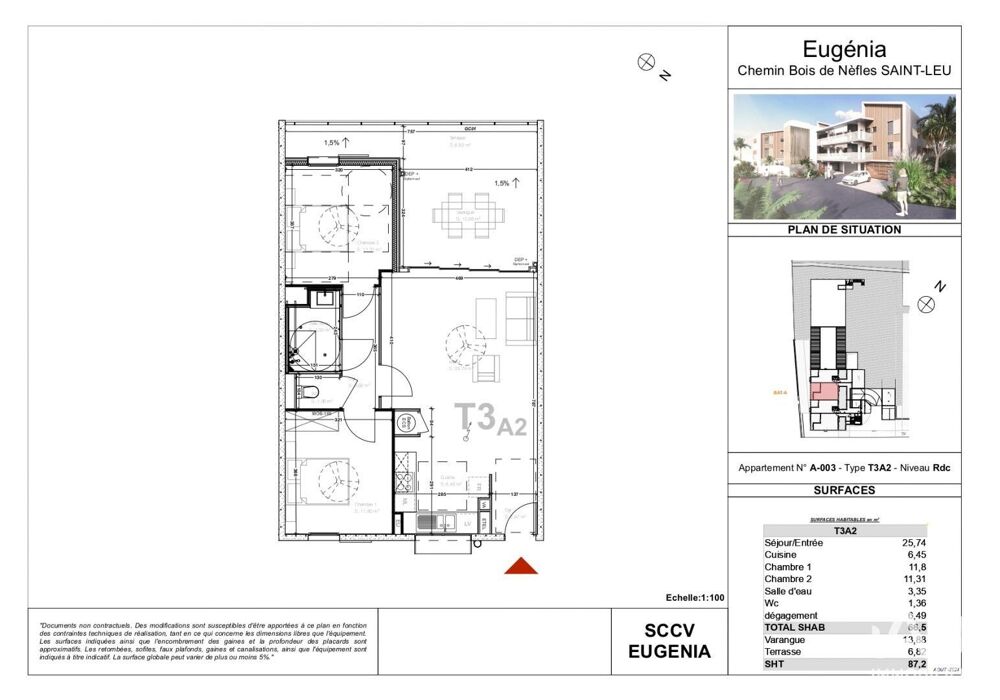 Vente Appartement 3 pièces