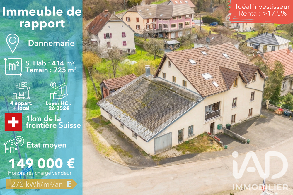 Vente Immeuble Vente Immeuble 414 m&sup2; Dannemarie