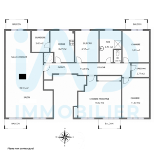  Appartement à vendre 5 pièces 124 m²
