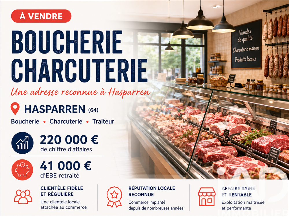  Vente Boucherie, Charcuterie 81 m&sup2; 