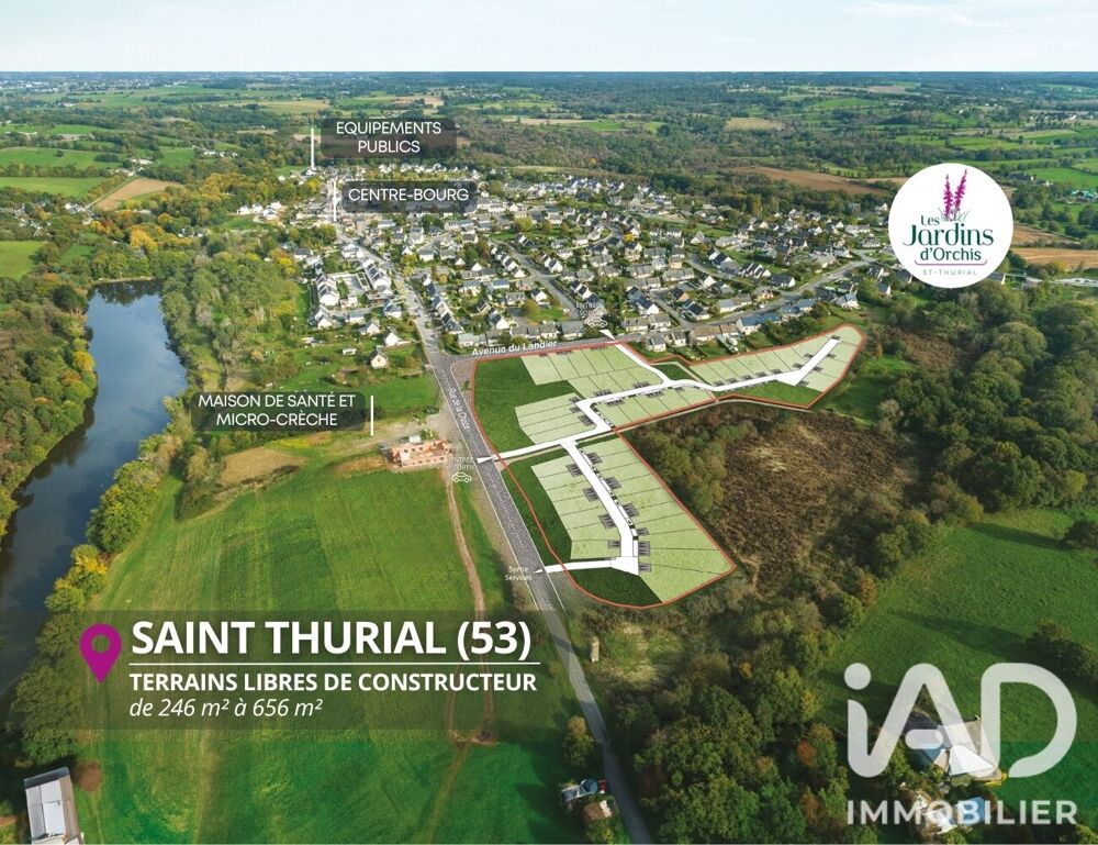 Vente Terrain Vente Terrain à bâtir 411 m&sup2; Saint-thurial