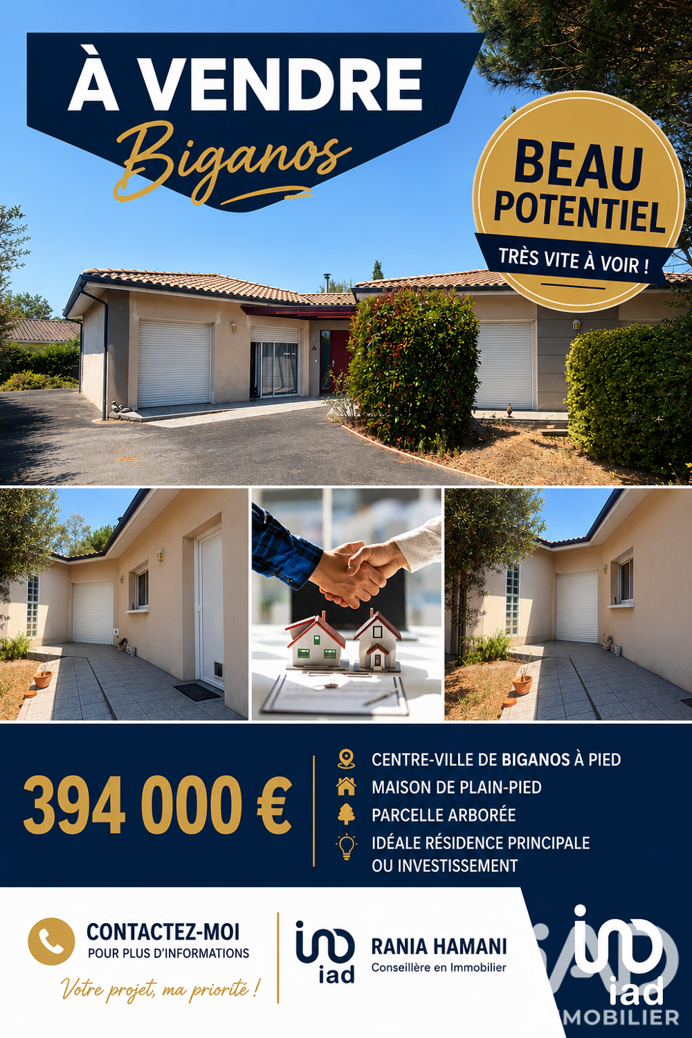 Vente Maison Vente Maison de ville 5 pièces Biganos