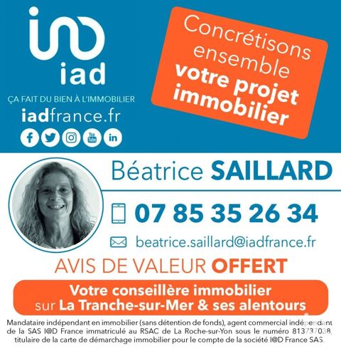 iad France - B&eacute;atrice Saillard () vous propose : MURS... 275000 85460 La faute-sur-mer