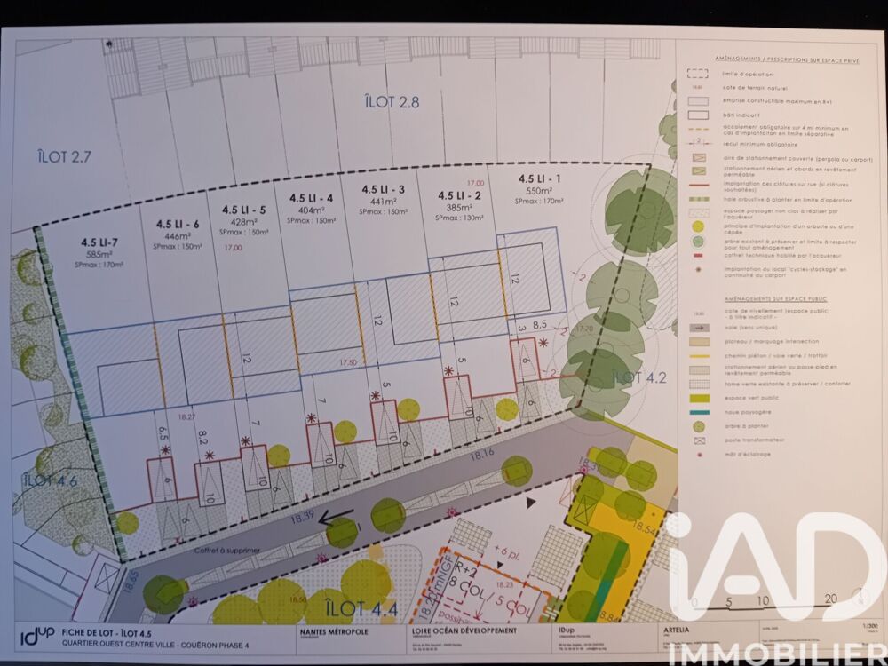 Vente Terrain Vente Terrain 428 m&sup2; Couëron