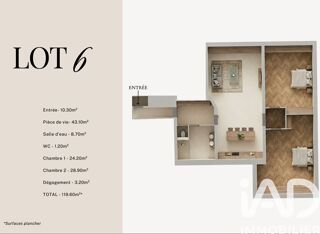  Appartement à vendre 4 pièces 119 m²