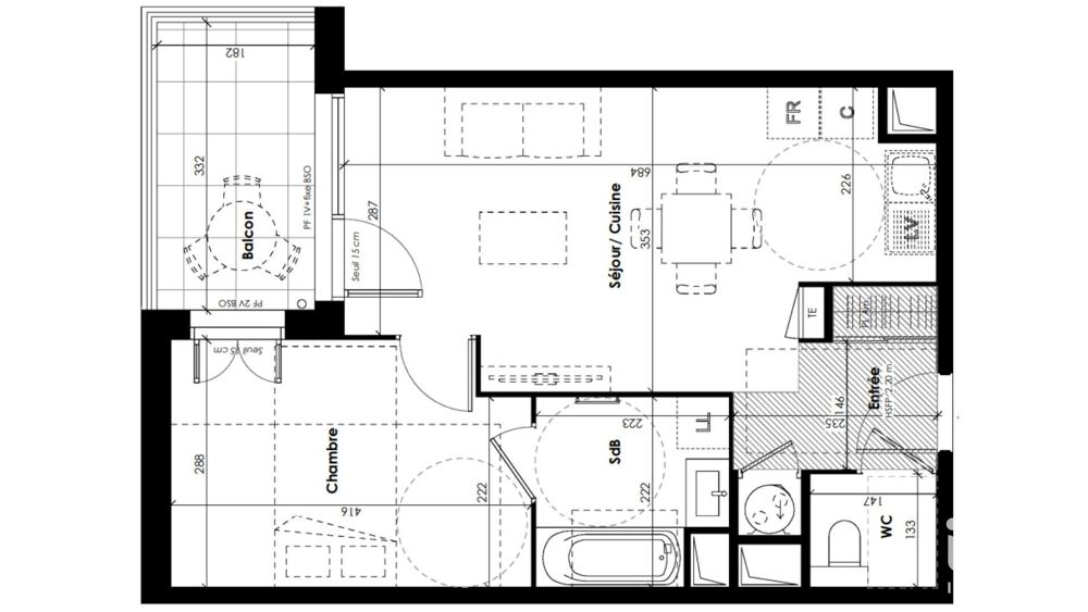 Vente Appartement 2 pièces