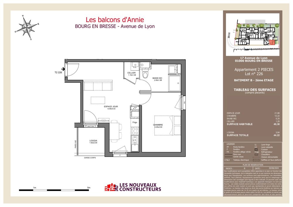 Location Appartement BOURG-EN-BRESSE – T2 NEUF AVEC LOGGIA ET PARKING Bourg-en-bresse