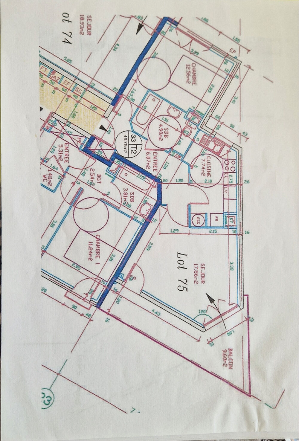 Nue-Propriété Beauvais - Appartement F2 de 50 m2 avec terras