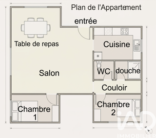  Appartement à vendre 4 pièces 56 m²