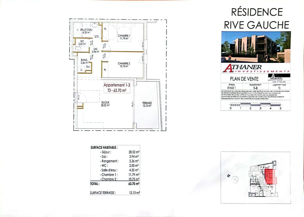 Vente Appartement 3 pièces