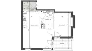  Appartement à vendre 2 pièces 45 m²