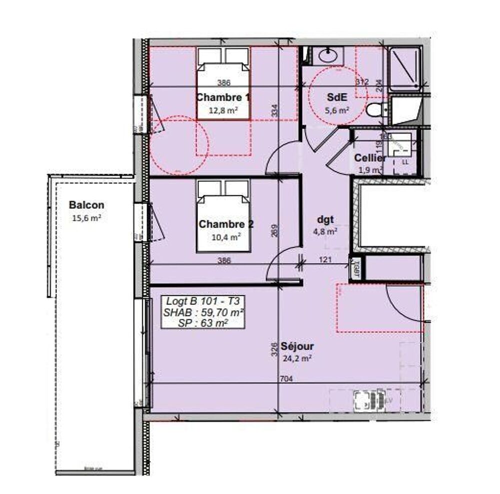 Vente Appartement 3 pièces