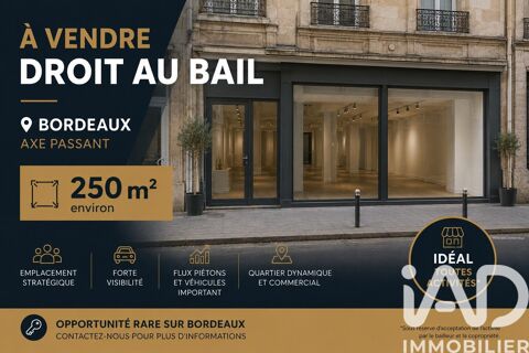 Vente Local commercial 250 m&sup2; 165000 33300 Bordeaux
