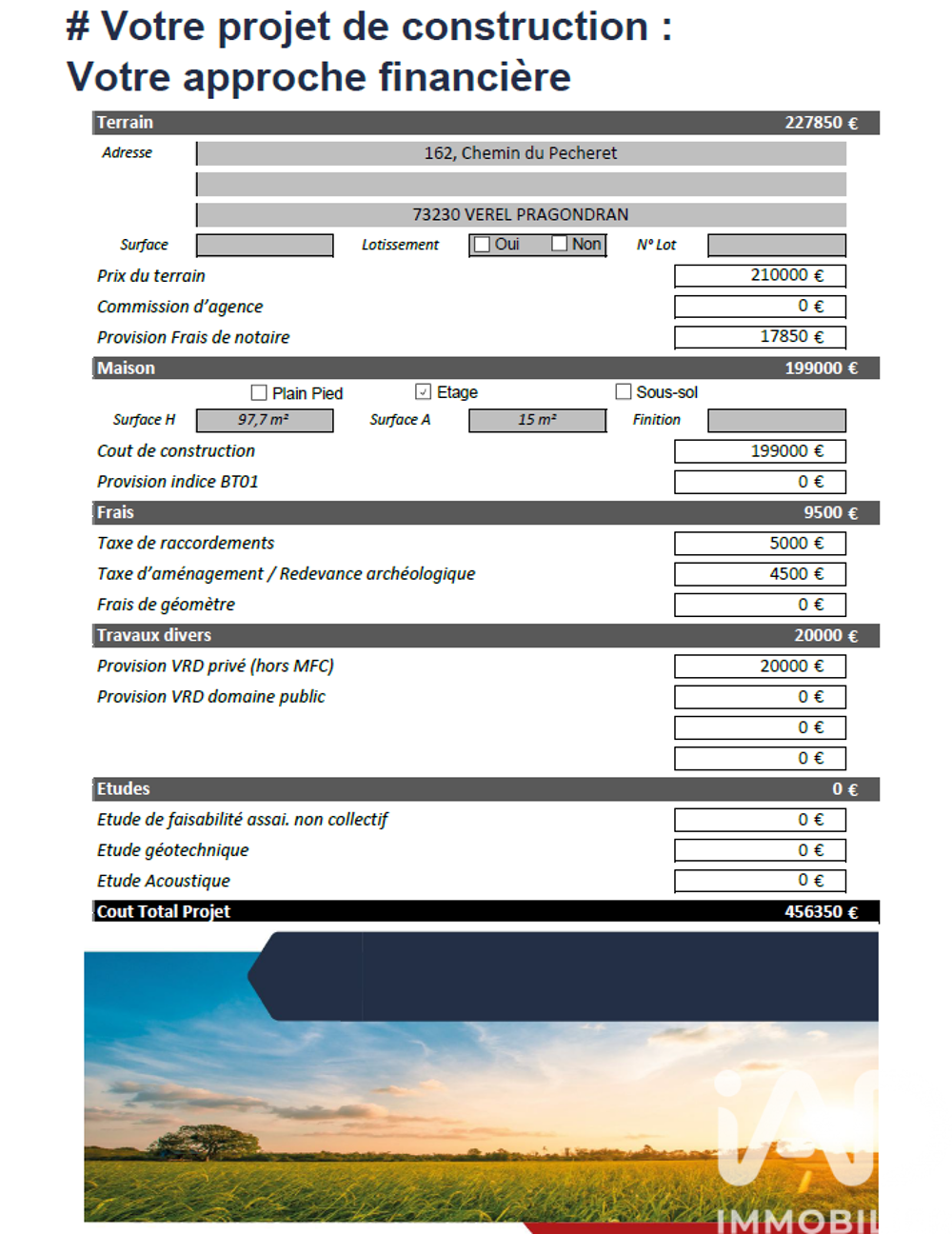 Vente Terrain Vente Terrain 657 m&sup2; Verel-pragondran