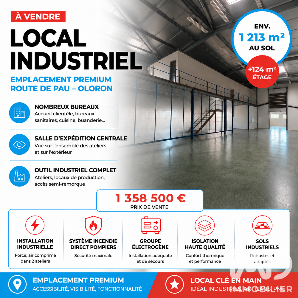   Vente Boutique/Local commercial 1 337 m&sup2; 