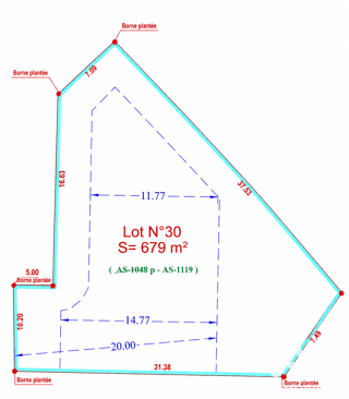  Terrain à vendre 679 m²