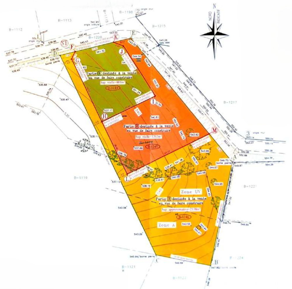 Vente Terrain Vente Terrain à bâtir 1 202 m&sup2; Beauzac
