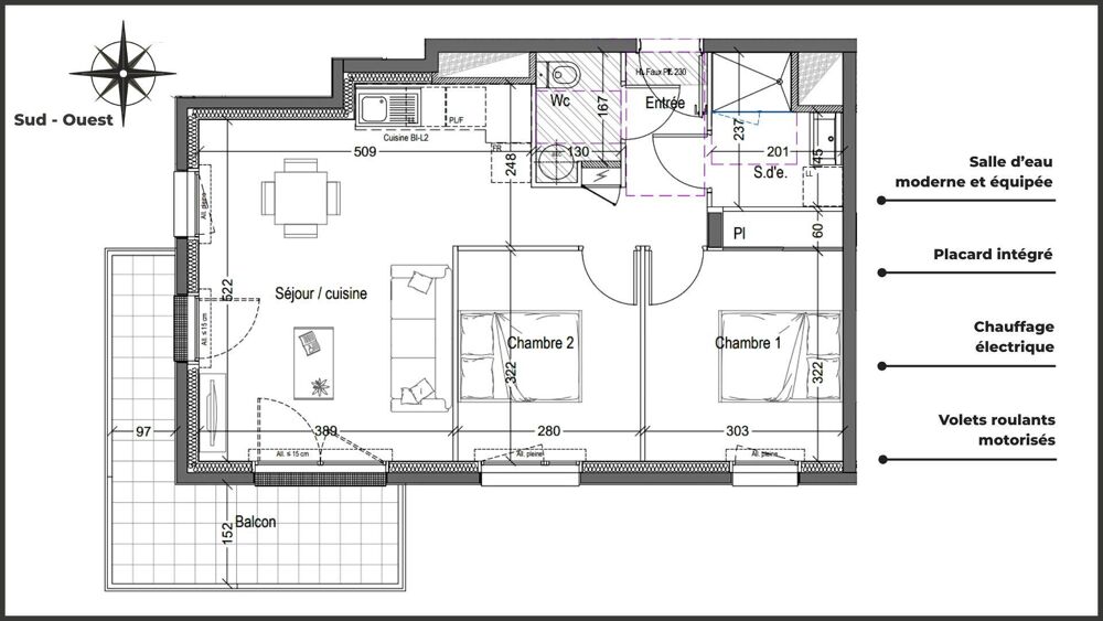 Vente Appartement 3 pièces