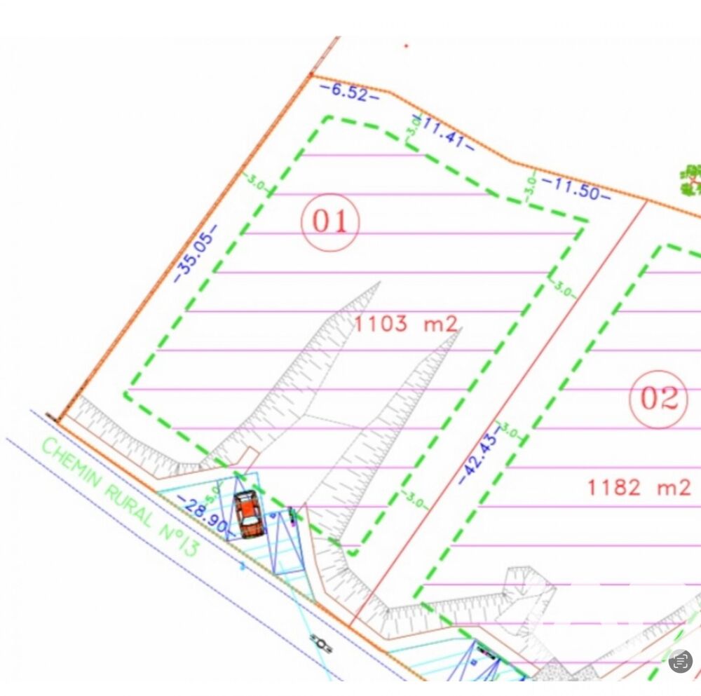 Vente Terrain Vente Terrain 1 103 m&sup2; Beziers