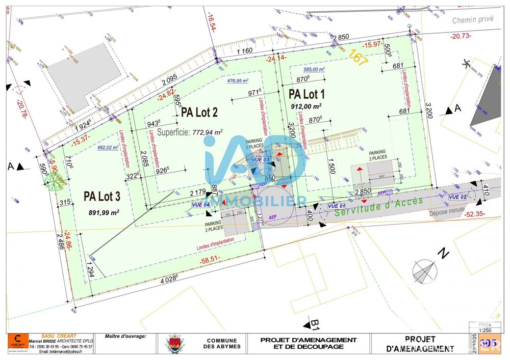 Vente Terrain Vente Terrain à bâtir 773 m&sup2; Les abymes