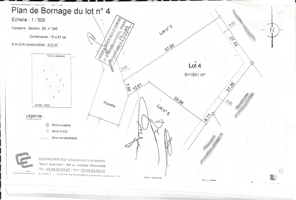 Vente Terrain Vente Terrain à bâtir 1 551 m&sup2; Castel-sarrazin