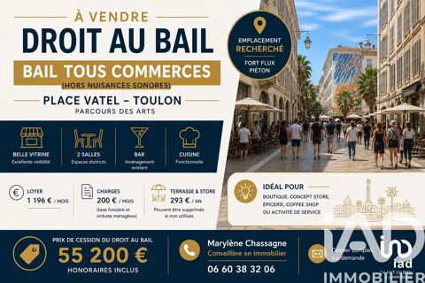 Vente Local commercial 62 m&sup2; 55200 83000 Toulon