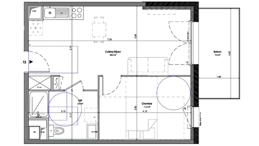 Vente Appartement 2 pièces