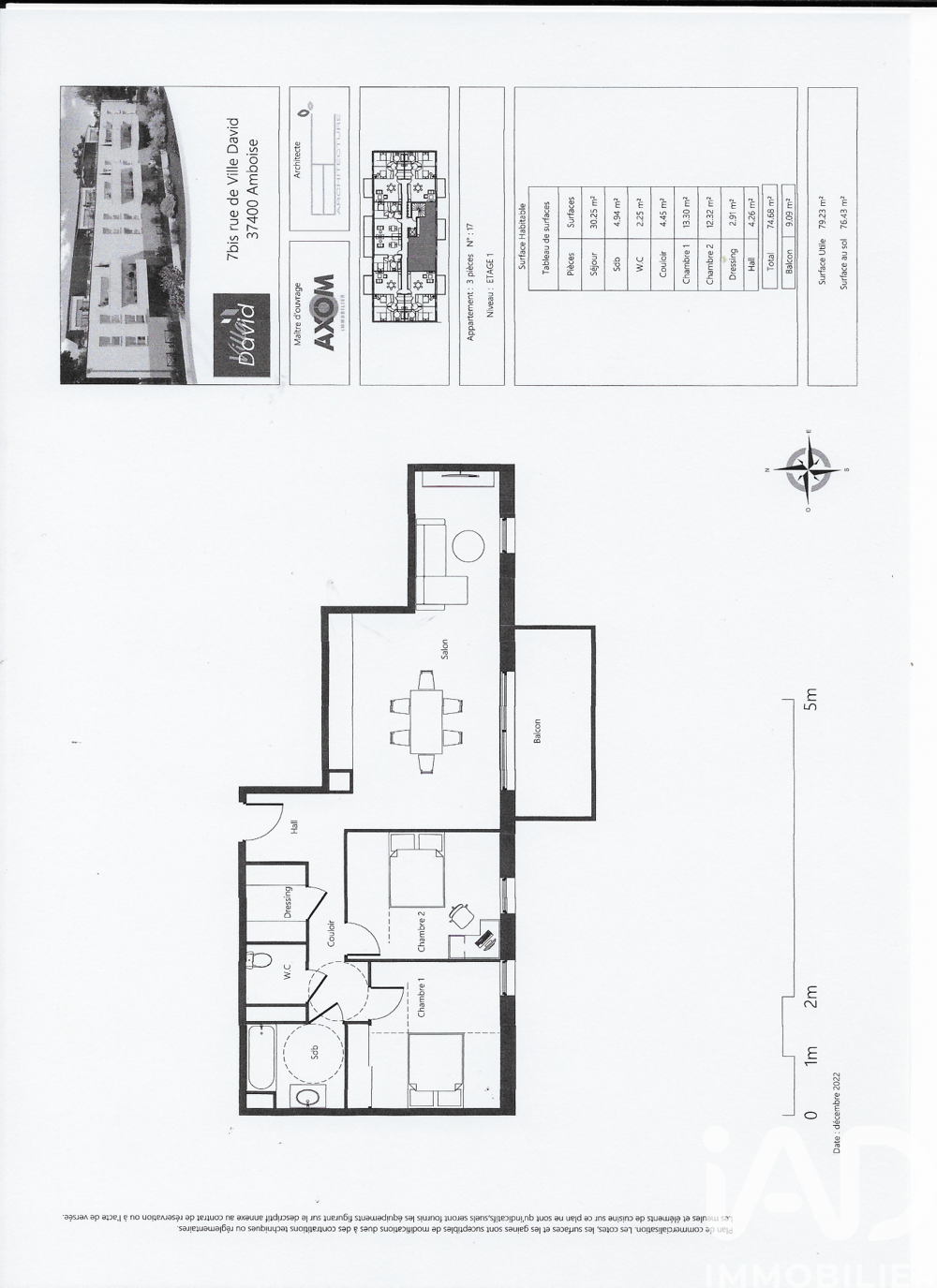 Appartement 3 pièces 74 m² · à Amboise · 74 m² · 205 000 €