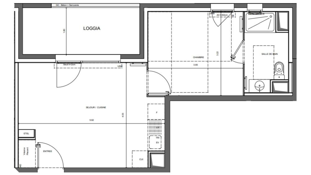 Vente Appartement 2 pièces