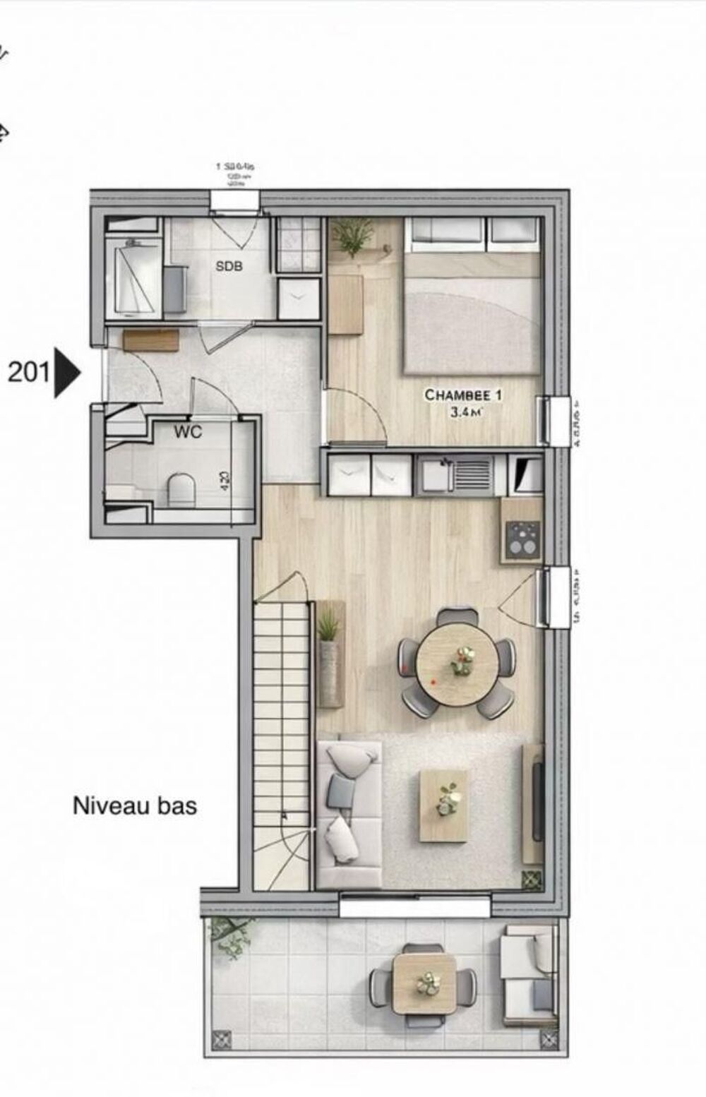 Vente Appartement 3 pièces