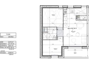  Appartement à vendre 3 pièces 53 m²