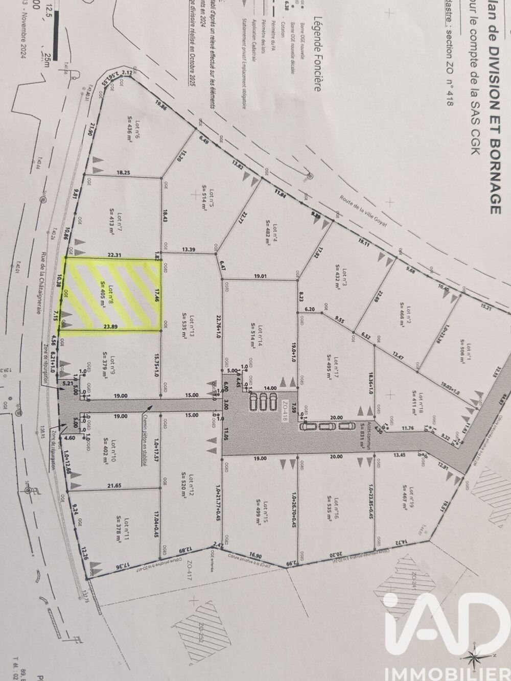 Vente Terrain Vente Terrain à bâtir 405 m&sup2; Taupont