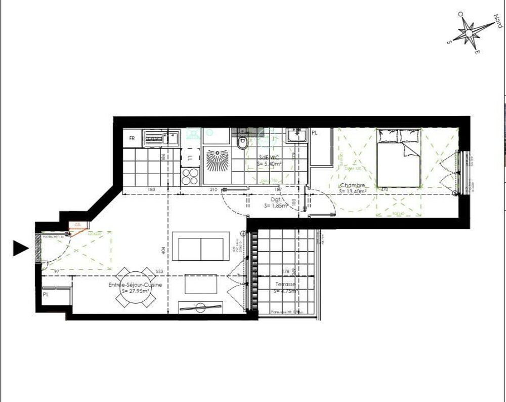 Vente Appartement 2 pièces