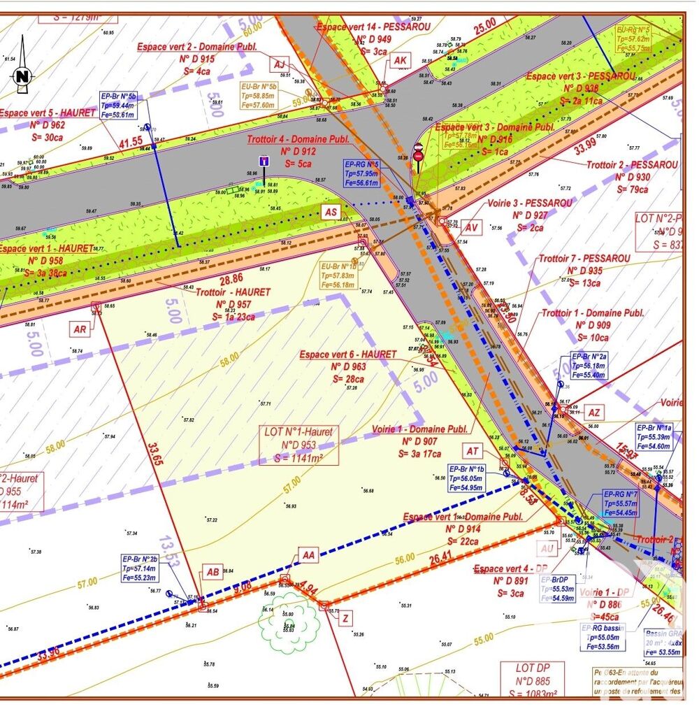 Vente Terrain Vente Terrain à bâtir 1 141 m&sup2; La bastide clairence