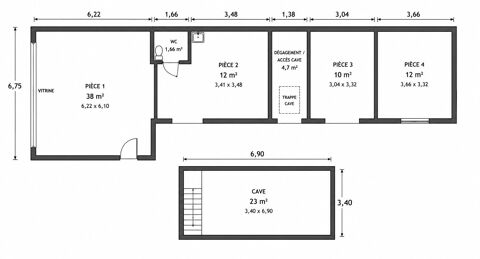   Vente Local commercial 109 m&sup2; 