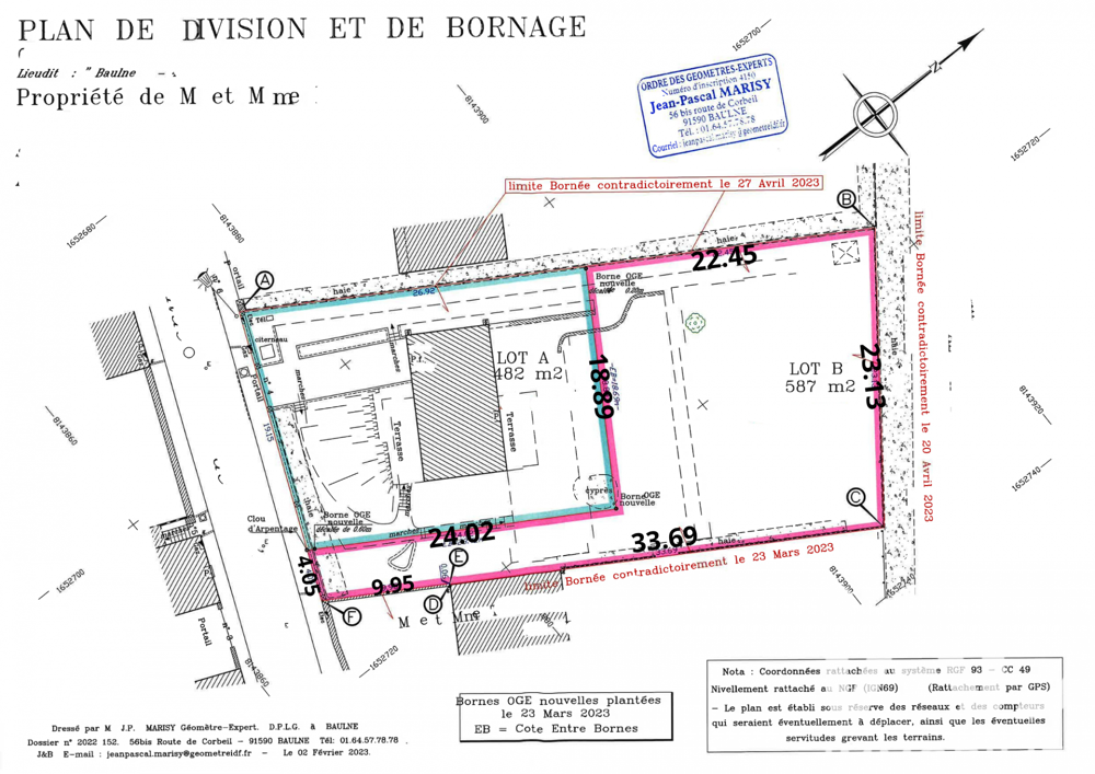 Vente Terrain Vente Terrain 587 m&sup2; Baulne