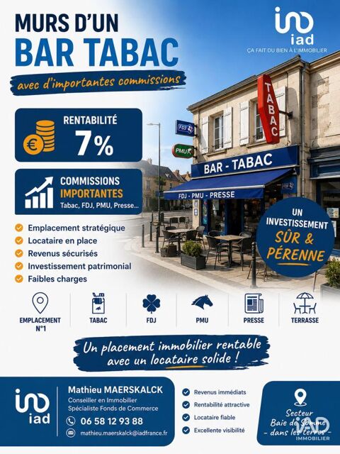 Vente Murs commerciaux 1 m&sup2; 224000 80300 Albert