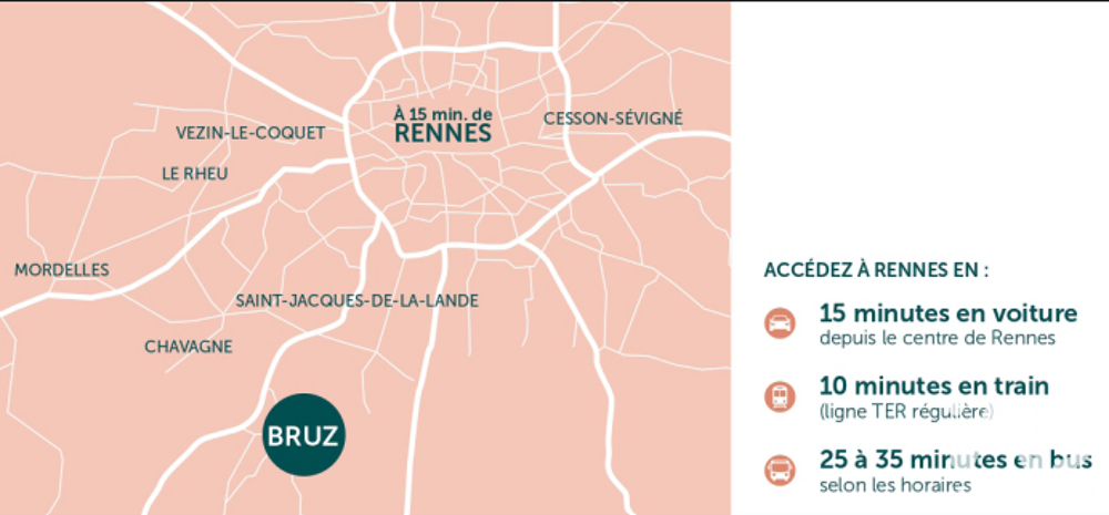 Vente Terrain Vente Terrain à bâtir 490 m&sup2; Bruz