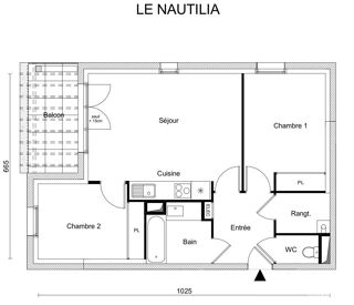  Appartement à vendre 3 pièces 57 m²