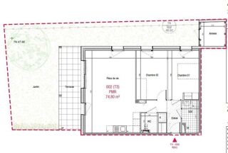  Appartement à vendre 3 pièces 74 m²