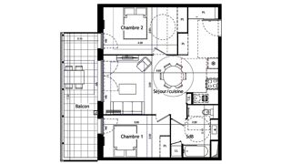  Appartement à vendre 3 pièces 58 m²