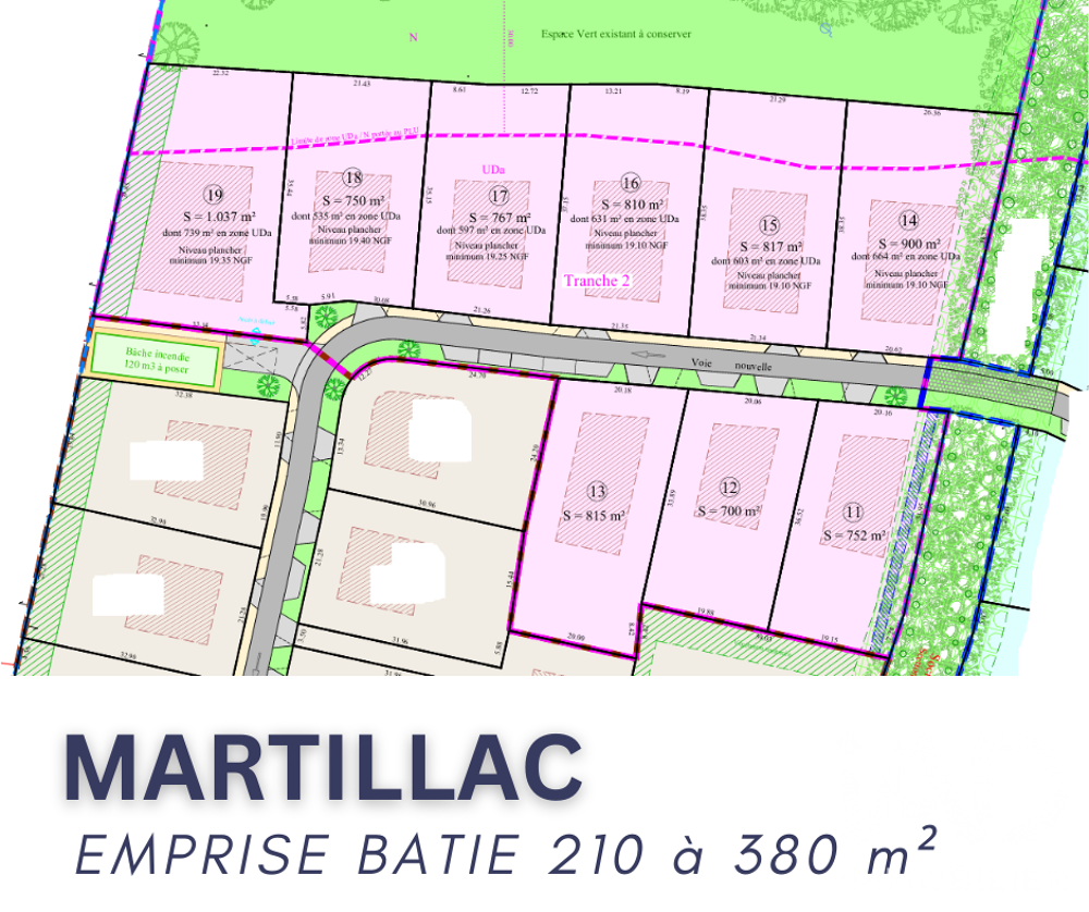 Vente Terrain Vente Terrain 815 m&sup2; Martillac