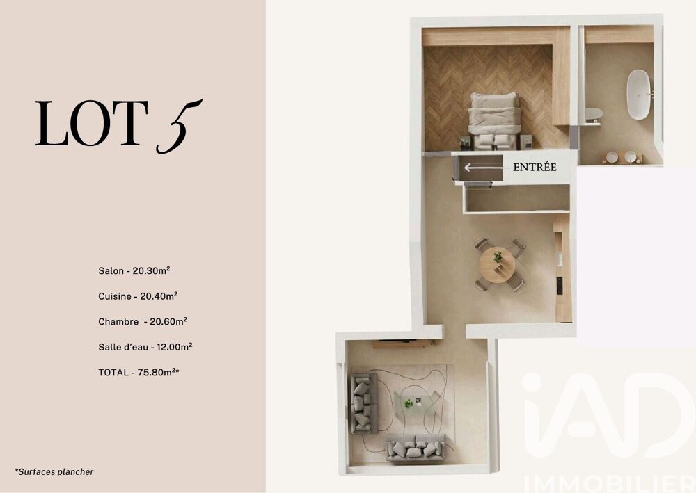 Vente Appartement 3 pièces