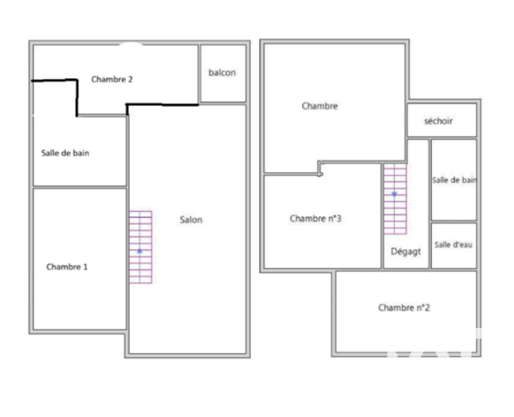 Vente Duplex 6 pièces