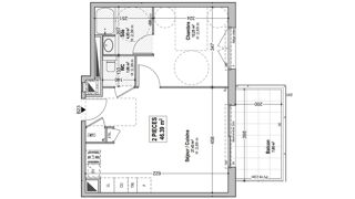  Appartement à vendre 2 pièces 46 m²