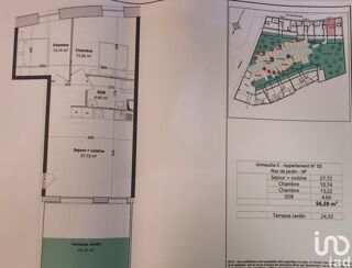  Appartement à vendre 3 pièces 56 m²