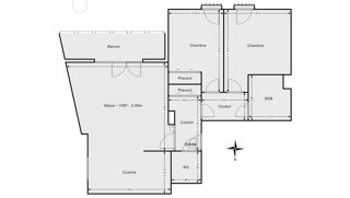  Appartement à vendre 3 pièces 66 m²
